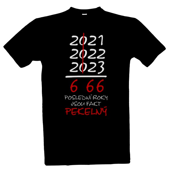 Tričko s potiskem 666 - pekelný roky