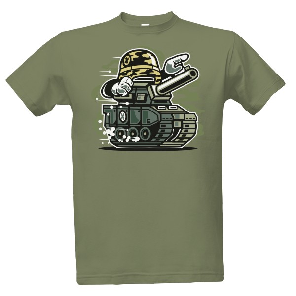 Tričko s potiskem Bojový tank