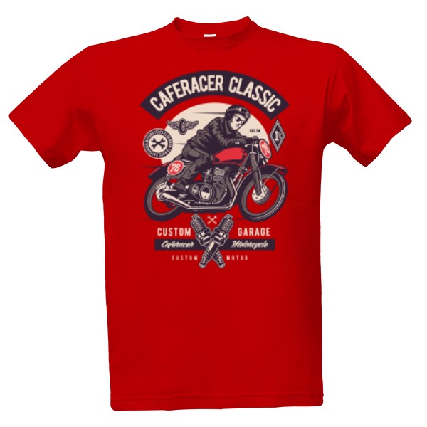 Tričko s potlačou Caferacer Rider