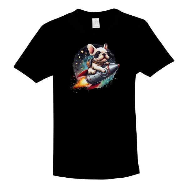 Dětské triko Buldoček raketa2