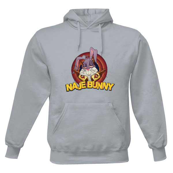 Pánská mikina s kapucí Just Hoods s potiskem NAJEBUNNY