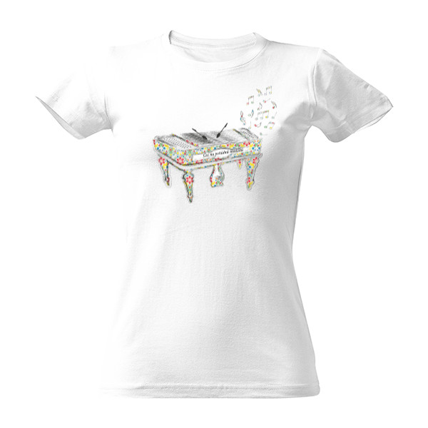 Tričko s potiskem Folklórní cimbál