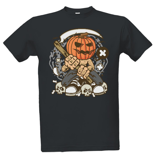 Tričko s potlačou Halloweenský smrťák