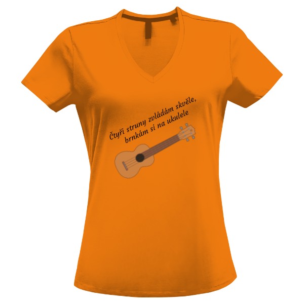 Tričko s potiskem Hráči na ukulele