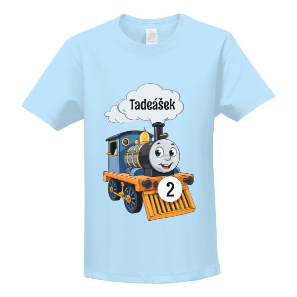 Tričko s potiskem Mašinka narozeniny se jménem a číslem