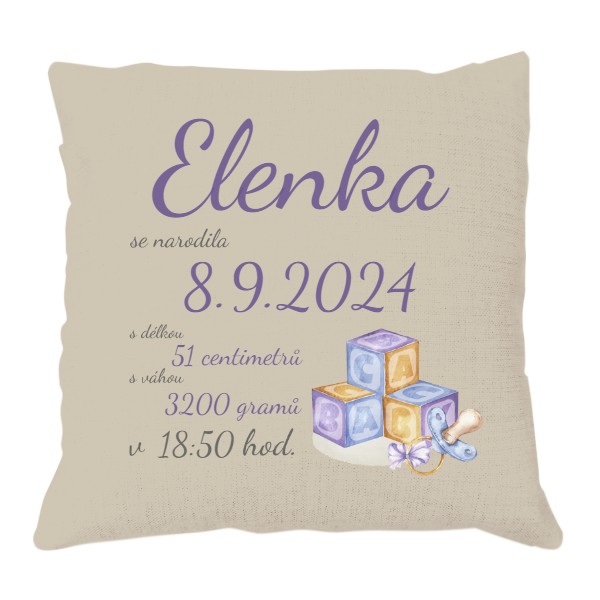 Miminko holčička polštář