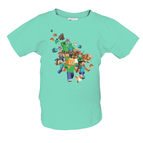 Tričko s potiskem Minecraft postavičky