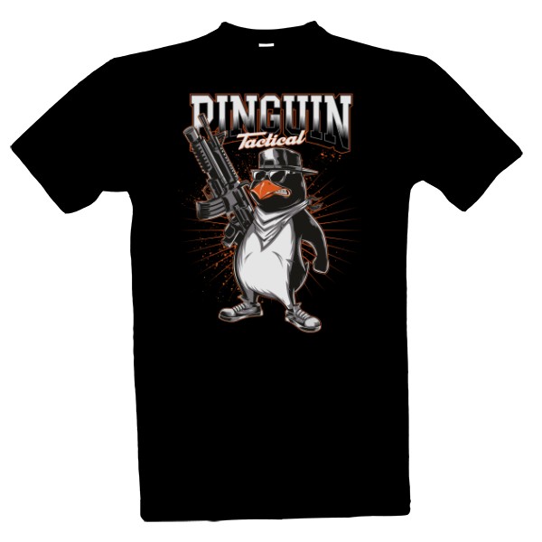 Tričko s potlačou Pinguin tactical