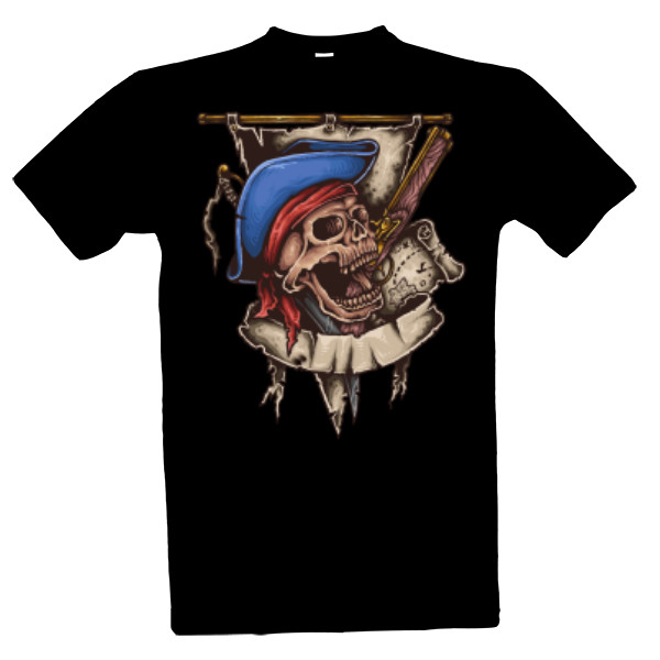 Tričko s potlačou Pirátská lebka