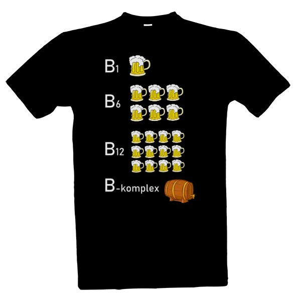 Tričko s potiskem pivo B komplex