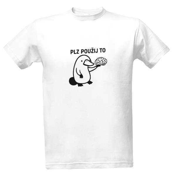 Tričko s potiskem Ptakopysk Mozek