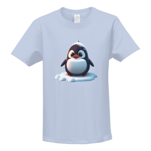 Tričko s potiskem Tučňák na ledu