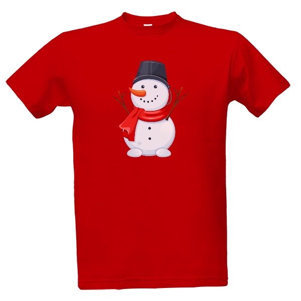 Tričko s potiskem Veselý sněhulák