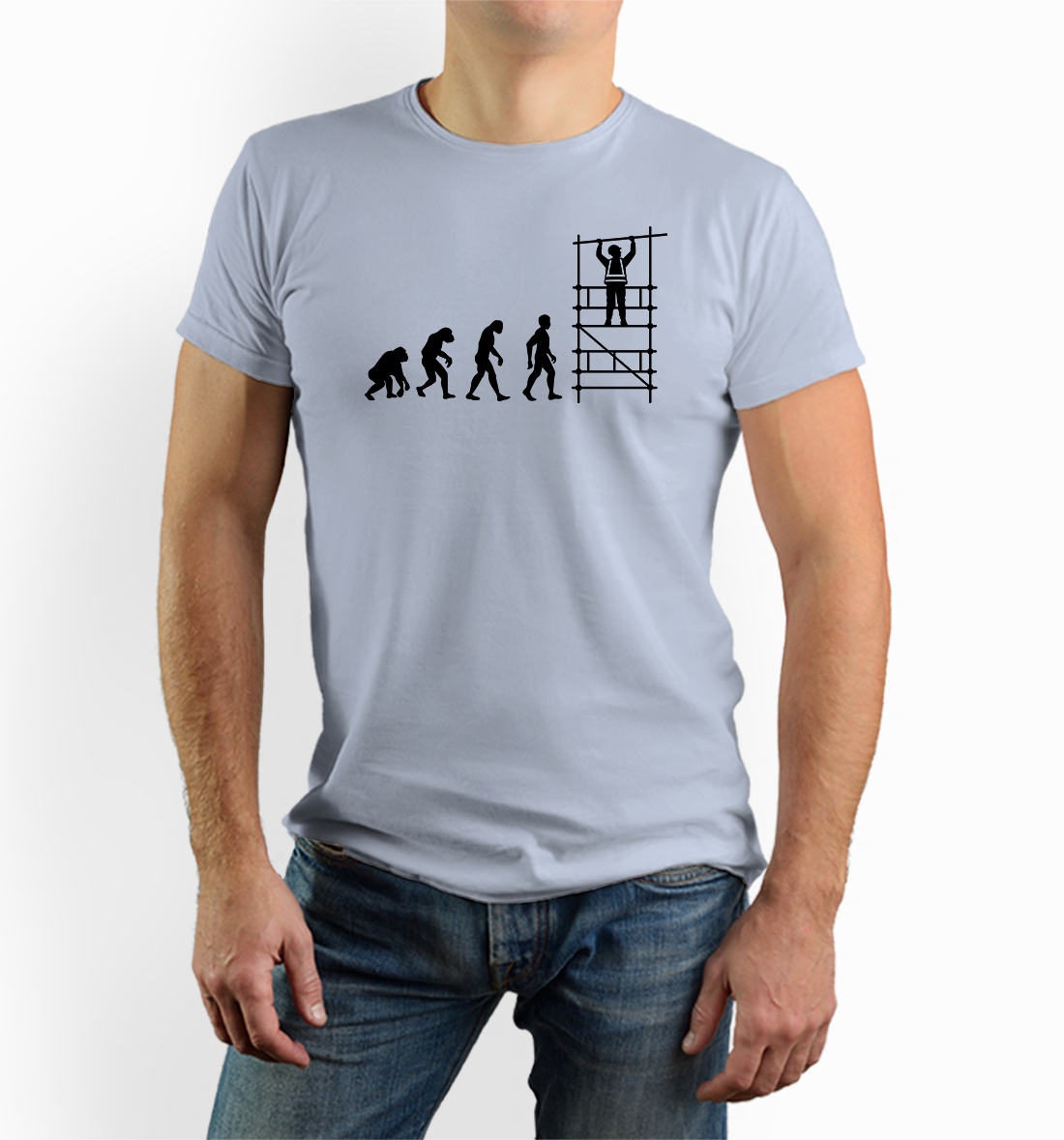 Tričko s potiskem Vtipné tričko pro lešenáře stavebního dělníka