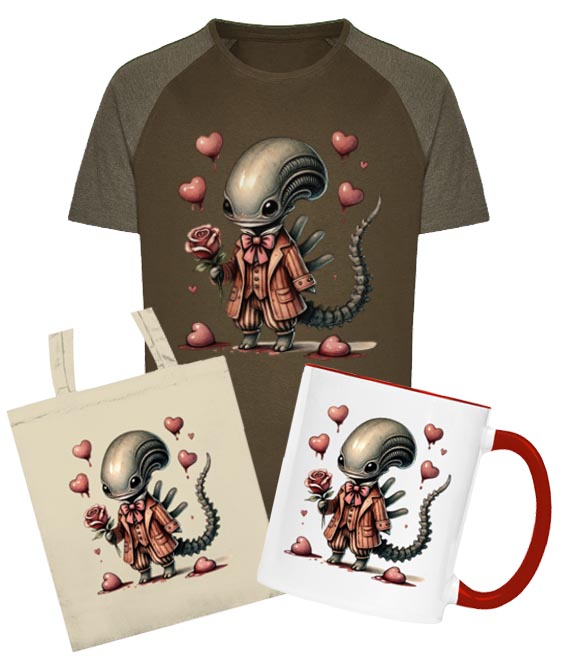 Tričko s potiskem Zaláskovanej vetřelec